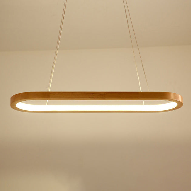 Sleek White Acrylic Oval LED Chandelier for Modern Living Room Decor