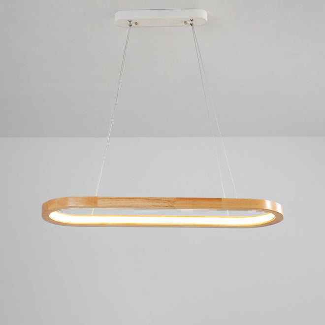 Sleek White Acrylic Oval LED Chandelier for Modern Living Room Decor