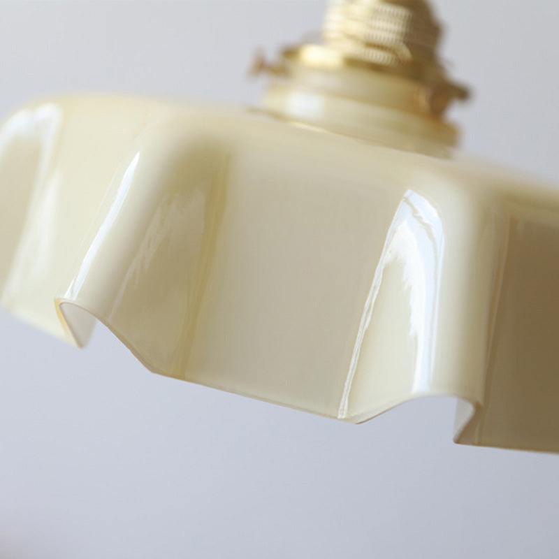 Elegant Brass and Glass Semi-Flush Mount Light Fixture for Hallway