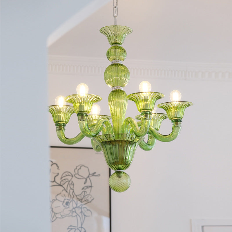 Elegant Traditional French Glass Chandeliers - 5/6/8 Lights for Living Room