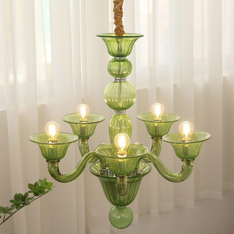 Elegant Traditional French Glass Chandeliers - 5/6/8 Lights for Living Room