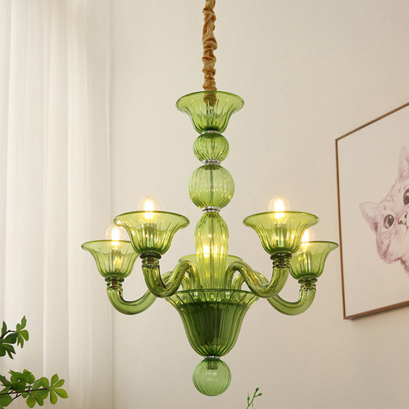 Elegant Traditional French Glass Chandeliers - 5/6/8 Lights for Living Room
