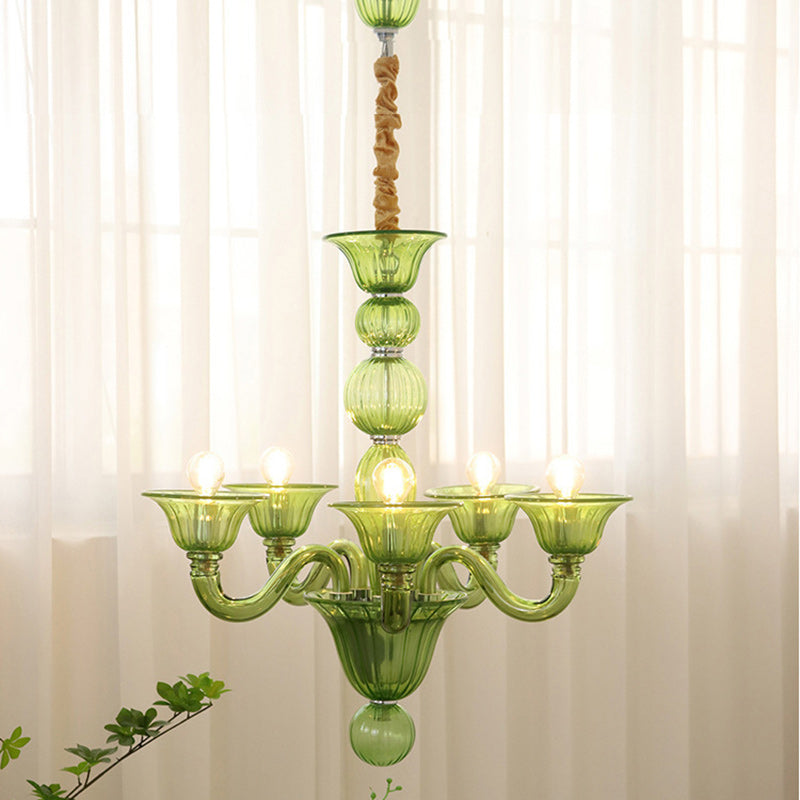Elegant Traditional French Glass Chandeliers - 5/6/8 Lights for Living Room