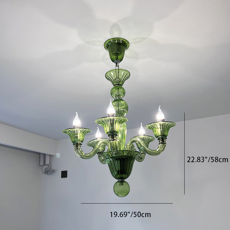 Elegant Traditional French Glass Chandeliers - 5/6/8 Lights for Living Room
