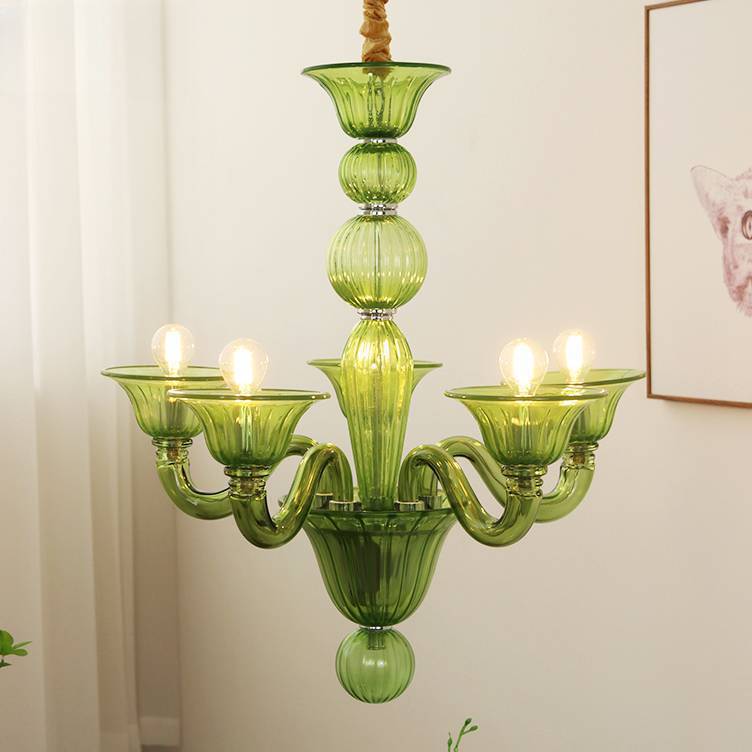 Elegant Traditional French Glass Chandeliers - 5/6/8 Lights for Living Room
