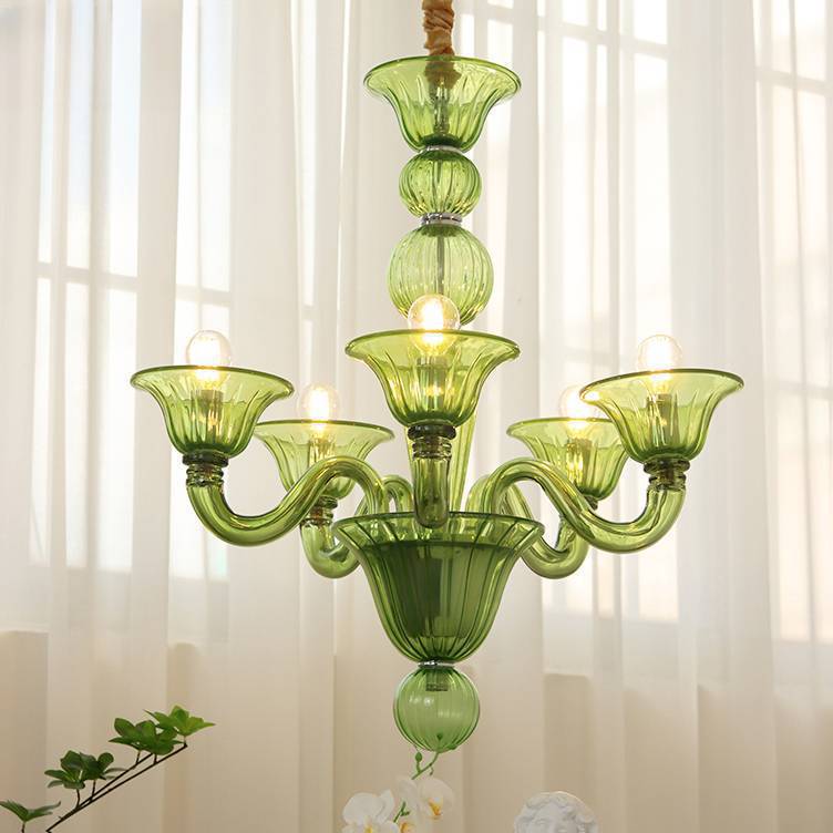 Elegant Traditional French Glass Chandeliers - 5/6/8 Lights for Living Room