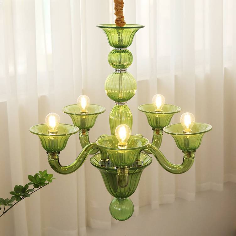 Elegant Traditional French Glass Chandeliers - 5/6/8 Lights for Living Room