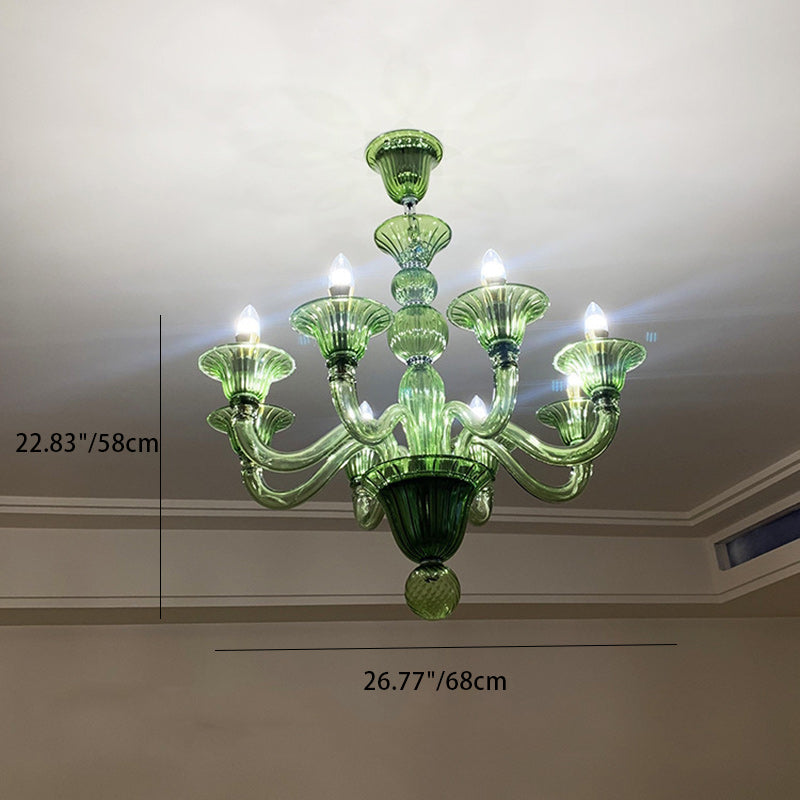 Elegant Traditional French Glass Chandeliers - 5/6/8 Lights for Living Room