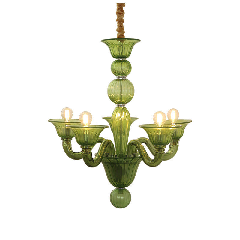 Elegant Traditional French Glass Chandeliers - 5/6/8 Lights for Living Room