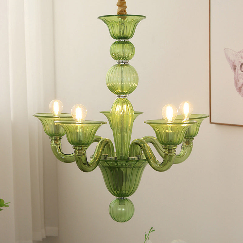 Elegant Traditional French Glass Chandeliers - 5/6/8 Lights for Living Room