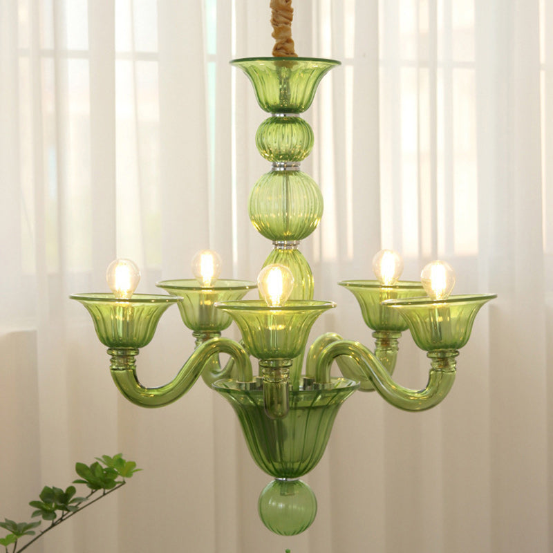 Elegant Traditional French Glass Chandeliers - 5/6/8 Lights for Living Room
