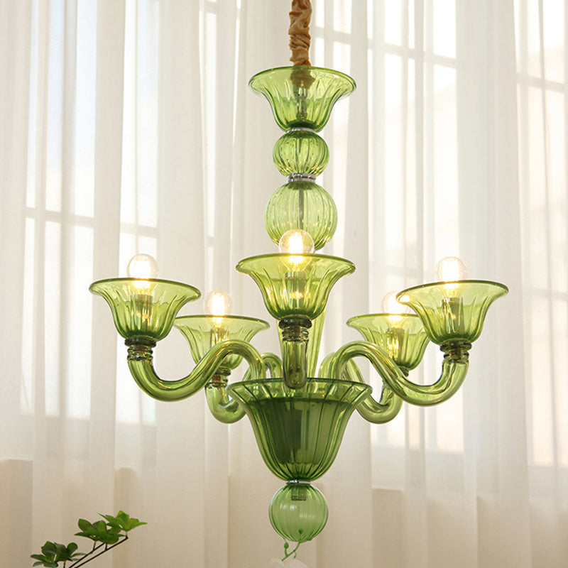Elegant Traditional French Glass Chandeliers - 5/6/8 Lights for Living Room