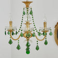 Elegant French Copper Crystal Glass Chandeliers for Living Room 3/6/8 Light