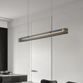 Modern Copper and Acrylic LED Rectangular Chandelier for Dining Room