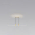 Sleek Minimalist Black Iron & Aluminum LED Island Chandelier for Dining Room