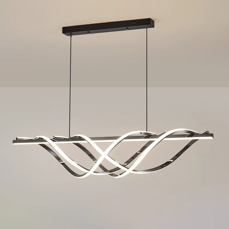 Art Deco Geometric Aluminum LED Chandelier for Modern Dining Room