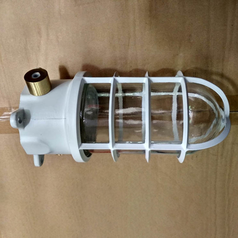 Stylish Industrial Waterproof Aluminum Glass Semi-Flush Ceiling Light for Outdoor Patio
