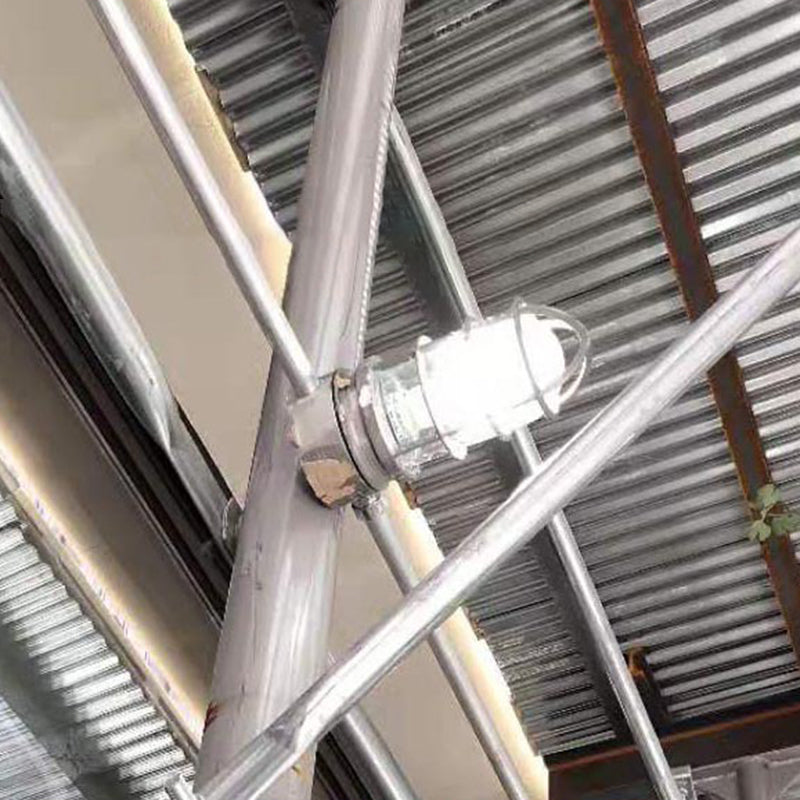 Stylish Industrial Waterproof Aluminum Glass Semi-Flush Ceiling Light for Outdoor Patio