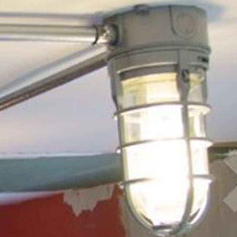 Stylish Industrial Waterproof Aluminum Glass Semi-Flush Ceiling Light for Outdoor Patio
