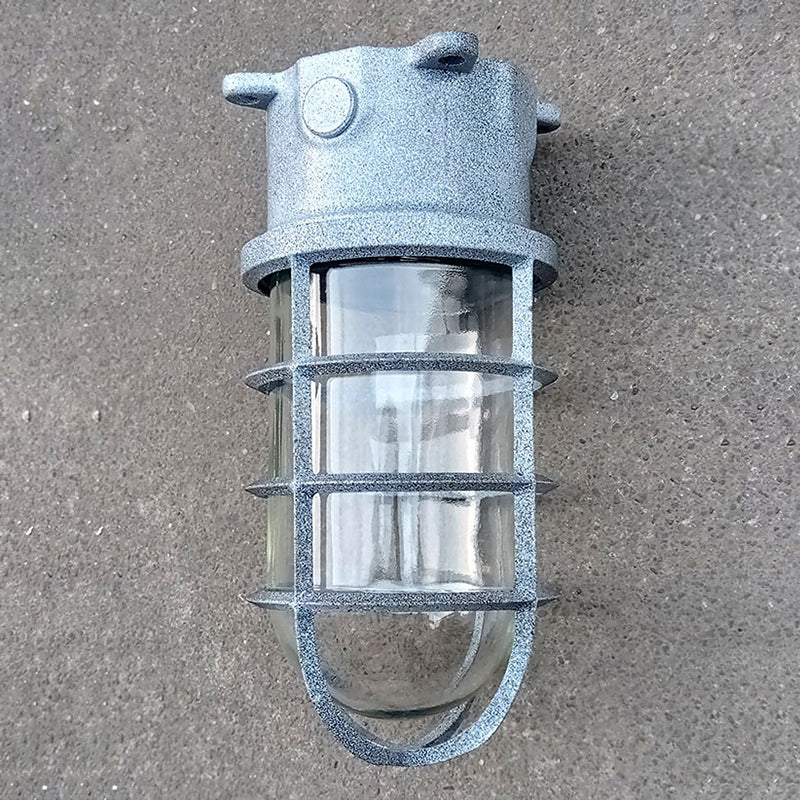 Stylish Industrial Waterproof Aluminum Glass Semi-Flush Ceiling Light for Outdoor Patio