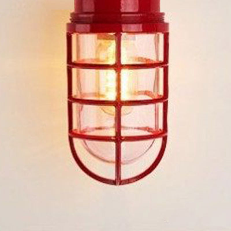 Stylish Industrial Waterproof Aluminum Glass Semi-Flush Ceiling Light for Outdoor Patio