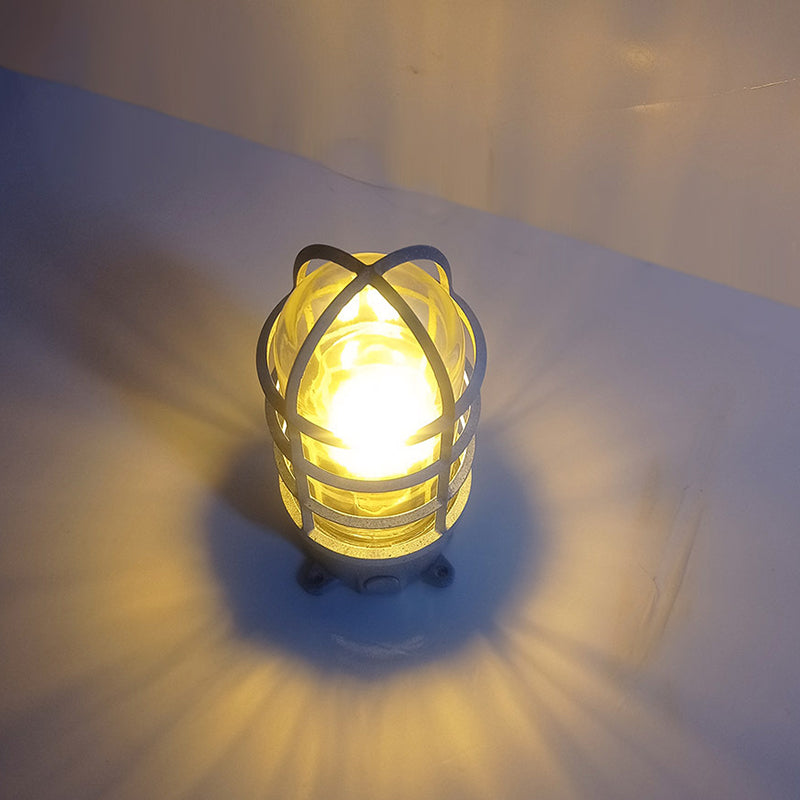 Stylish Industrial Waterproof Aluminum Glass Semi-Flush Ceiling Light for Outdoor Patio