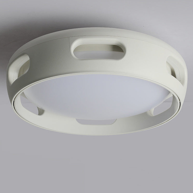 Nordic Bladeless Round Acrylic LED Ceiling Fan Light for Bedroom Decor