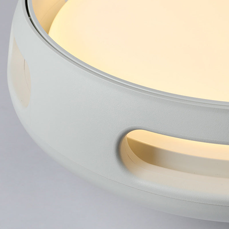 Nordic Bladeless Round Acrylic LED Ceiling Fan Light for Bedroom Decor