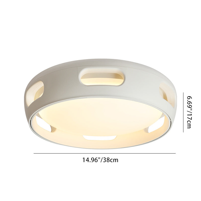 Nordic Bladeless Round Acrylic LED Ceiling Fan Light for Bedroom Decor