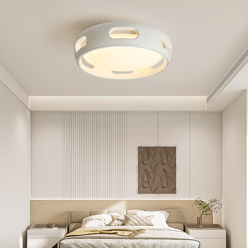 Nordic Bladeless Round Acrylic LED Ceiling Fan Light for Bedroom Decor