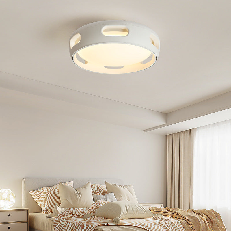 Nordic Bladeless Round Acrylic LED Ceiling Fan Light for Bedroom Decor
