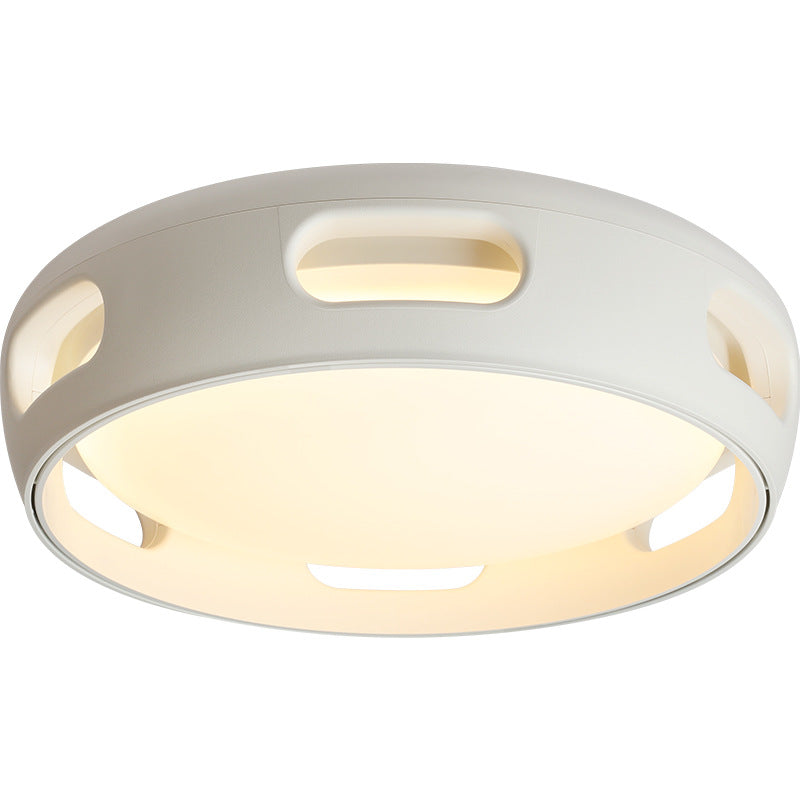 Nordic Bladeless Round Acrylic LED Ceiling Fan Light for Bedroom Decor