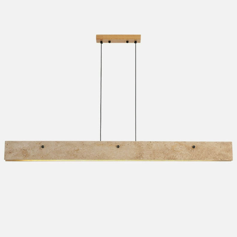 Traditional Japanese Aluminum LED Strip Chandelier for Dining Room