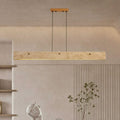 Traditional Japanese Aluminum LED Strip Chandelier for Dining Room
