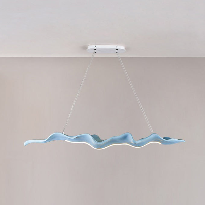 Traditional Japanese Wavey Driftwood LED Chandelier for Dining Room