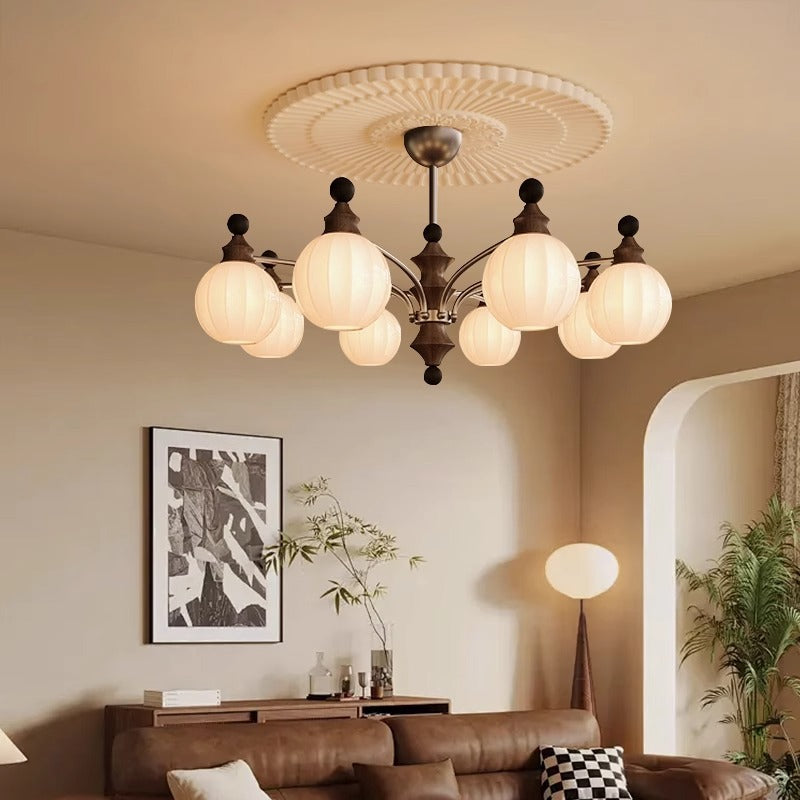 Modern Bamboo and Glass Column Chandelier: 3/5/8 Light for Living Room