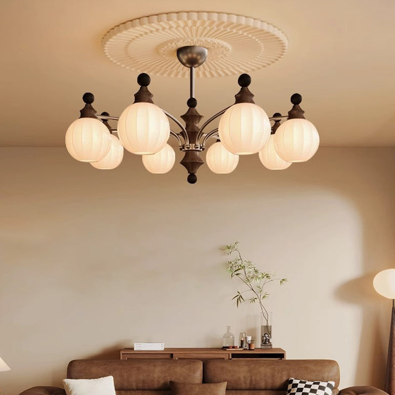 Modern Bamboo and Glass Column Chandelier: 3/5/8 Light for Living Room
