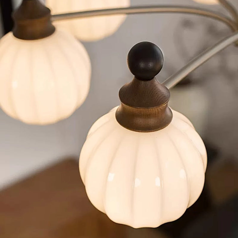 Modern Bamboo and Glass Column Chandelier: 3/5/8 Light for Living Room