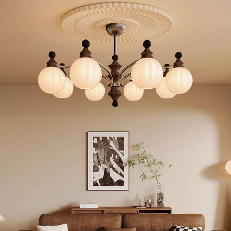 Modern Bamboo and Glass Column Chandelier: 3/5/8 Light for Living Room