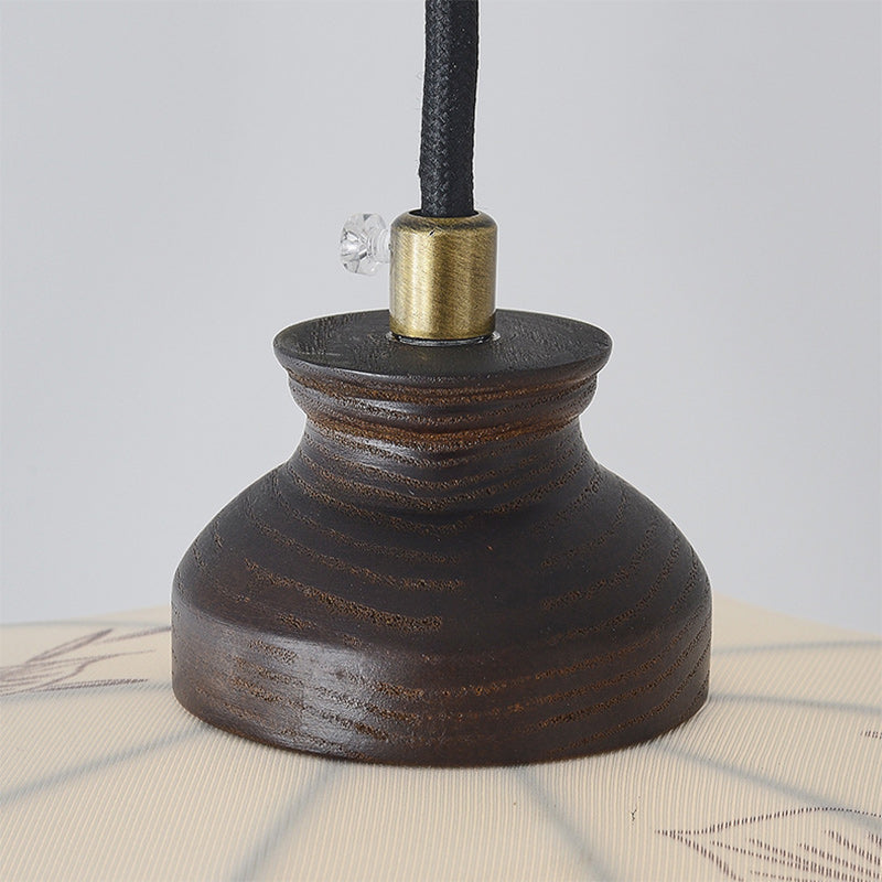Rustic French Wood & Iron Floral Dome Chandelier for Dining Room Lighting