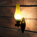 Vintage Industrial Black Metal Kerosene Wall Sconce Light for Hallway