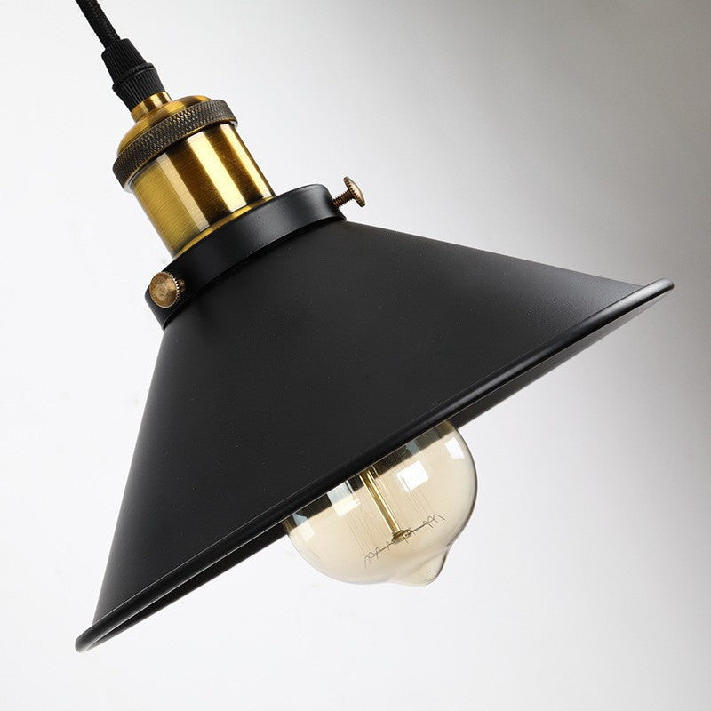 Rustic Vintage Black Wrought Iron Pulley Wall Sconce Light for Bedroom