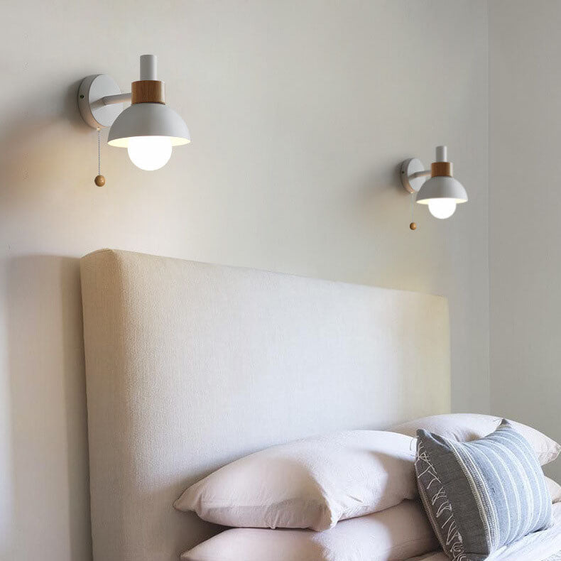 Nordic Style Macaron 1-Light Wall Sconce Lamp in Pastel Colors for Hallway