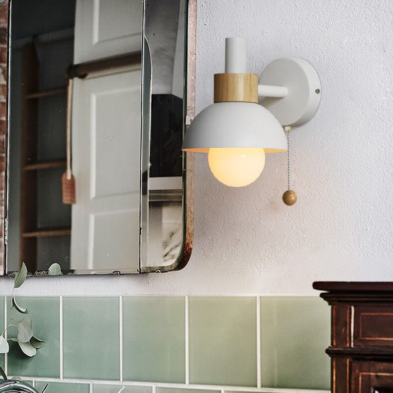 Nordic Style Macaron 1-Light Wall Sconce Lamp in Pastel Colors for Hallway