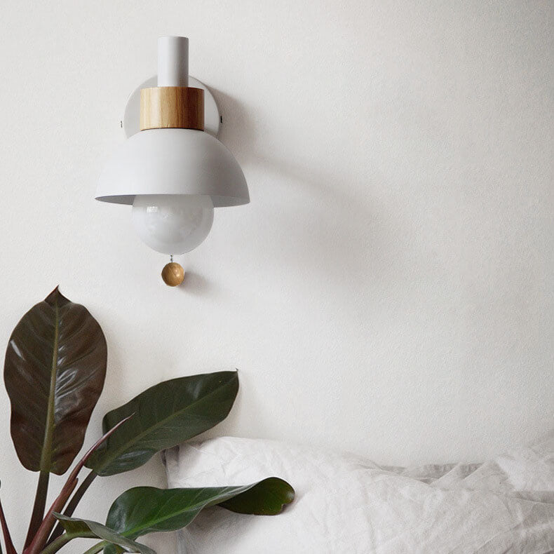 Nordic Style Macaron 1-Light Wall Sconce Lamp in Pastel Colors for Hallway