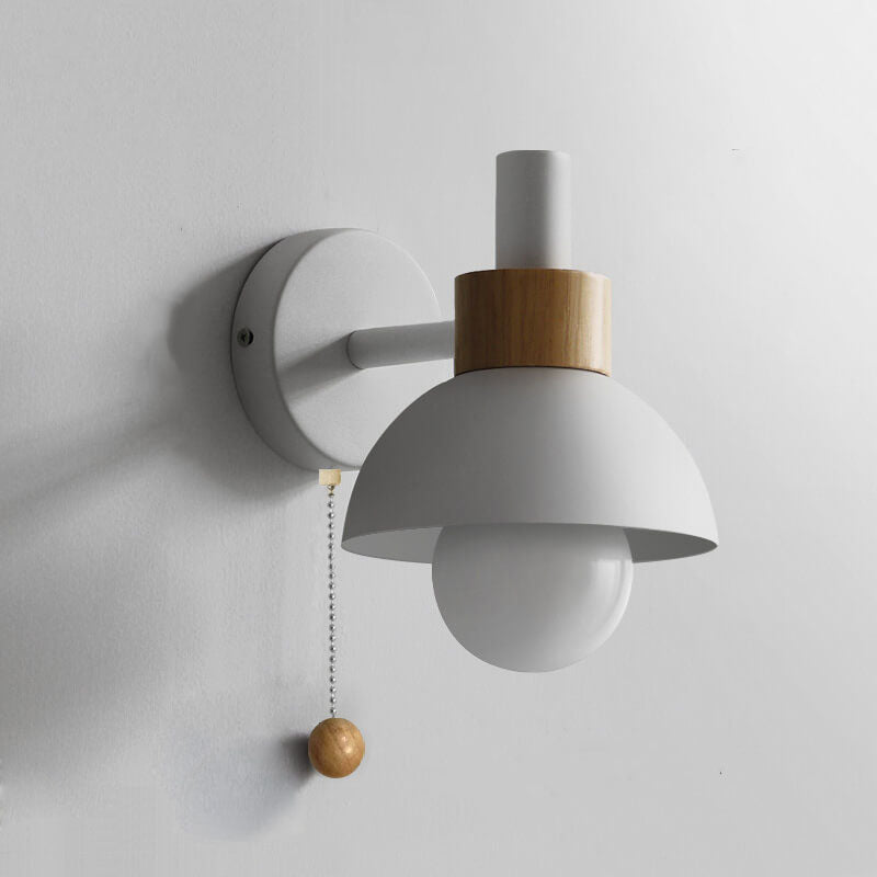 Nordic Style Macaron 1-Light Wall Sconce Lamp in Pastel Colors for Hallway