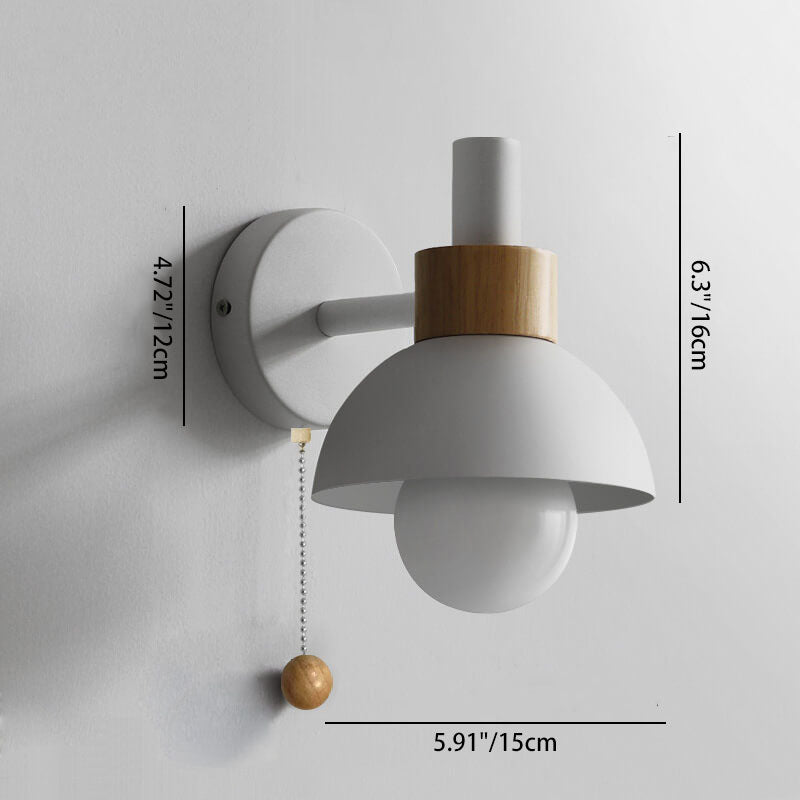 Nordic Style Macaron 1-Light Wall Sconce Lamp in Pastel Colors for Hallway