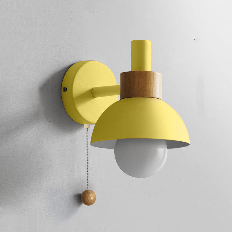 Nordic Style Macaron 1-Light Wall Sconce Lamp in Pastel Colors for Hallway