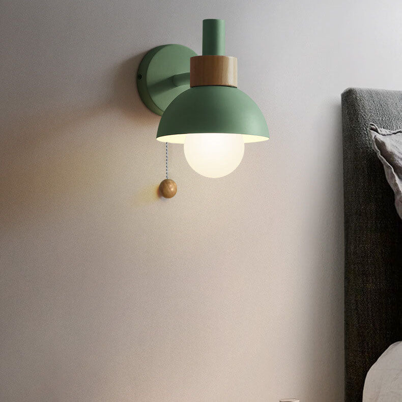 Nordic Style Macaron 1-Light Wall Sconce Lamp in Pastel Colors for Hallway