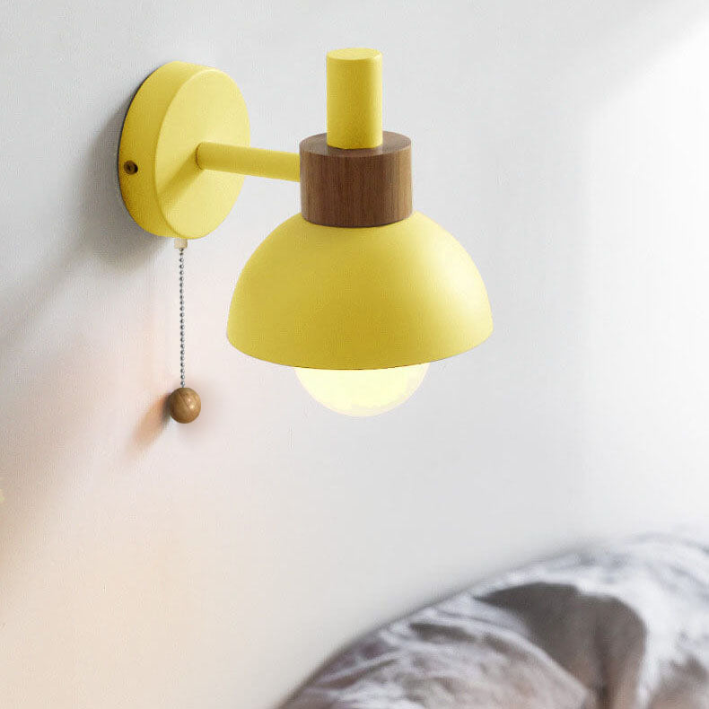 Nordic Style Macaron 1-Light Wall Sconce Lamp in Pastel Colors for Hallway